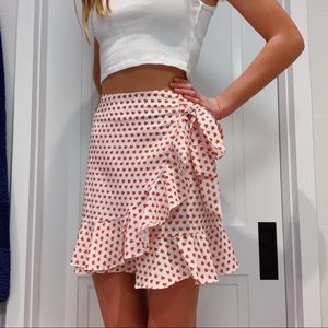 Heart tie mini skirt
